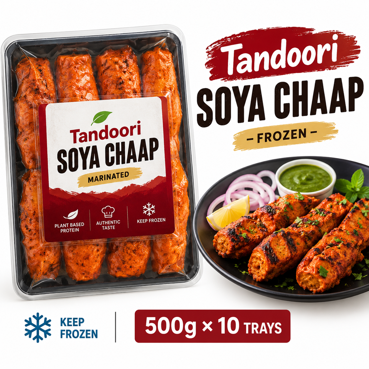 Tandoori Soya Chaap – Frozen